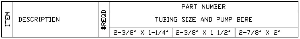 THIN WALL BARREL A.P.I. TYPE RWAM