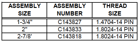 Top Seal Assembly (C143) Description