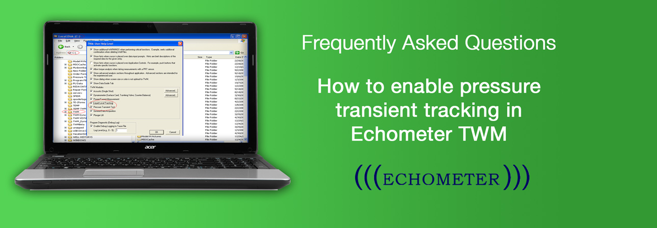 How to enable pressure transient tracking in Echometer TWM