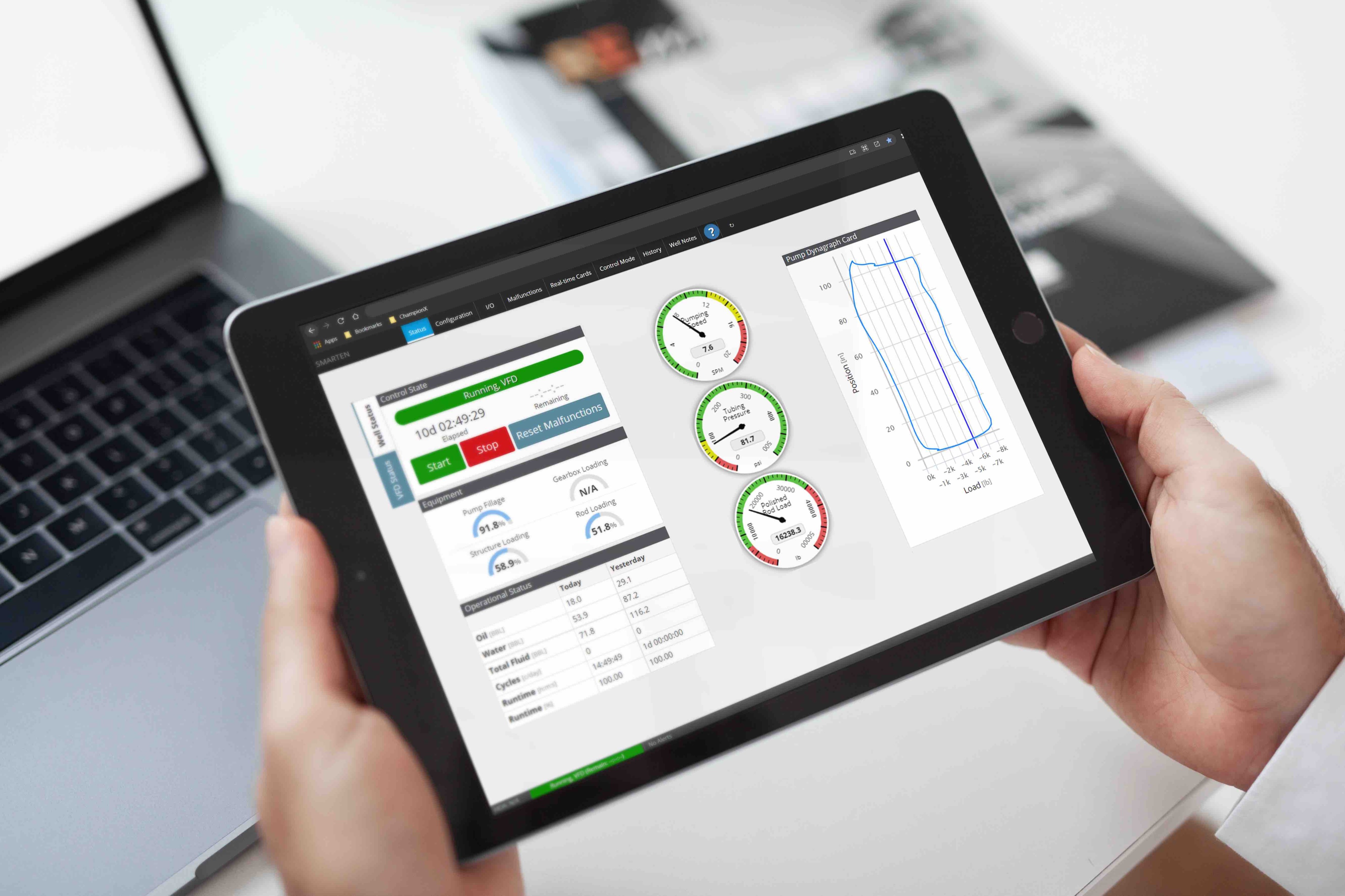 Smarten Pump Off Controller Interface Tablet