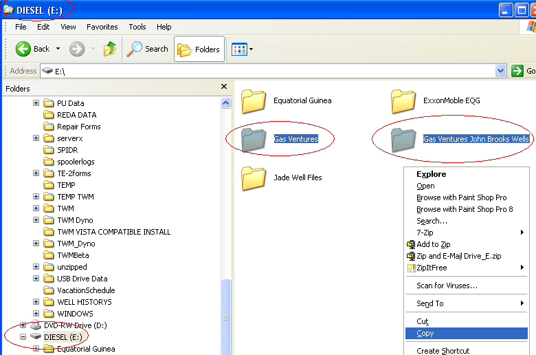 Copy TWM files from a laptop