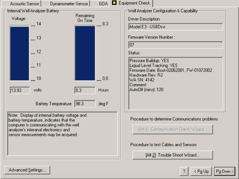 Echometer Equipment Check