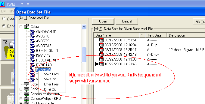 How to email files from Echometer Total Well Management - Step 2