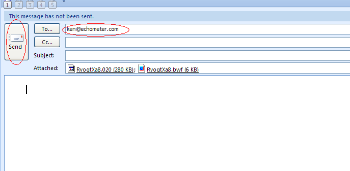 How to email files from Echometer Total Well Management - Step 4