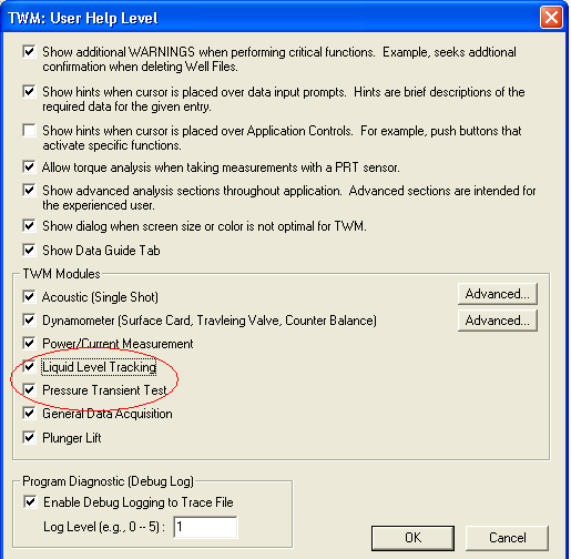 How to enable pressure transient tracking in Echometer TWM - Step 3